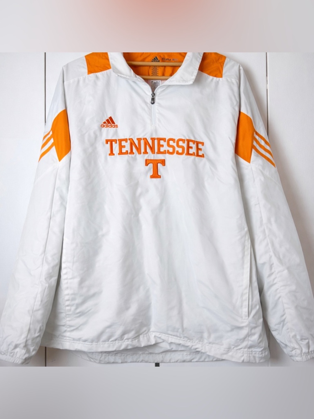 Adidas Tennessee Vols Pullover Jacket 2XL White Orange Windbreaker